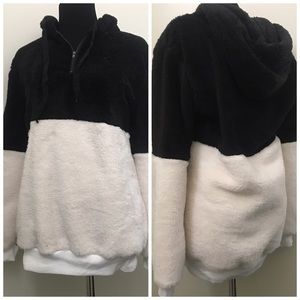 Black and White Pullover Hoodie